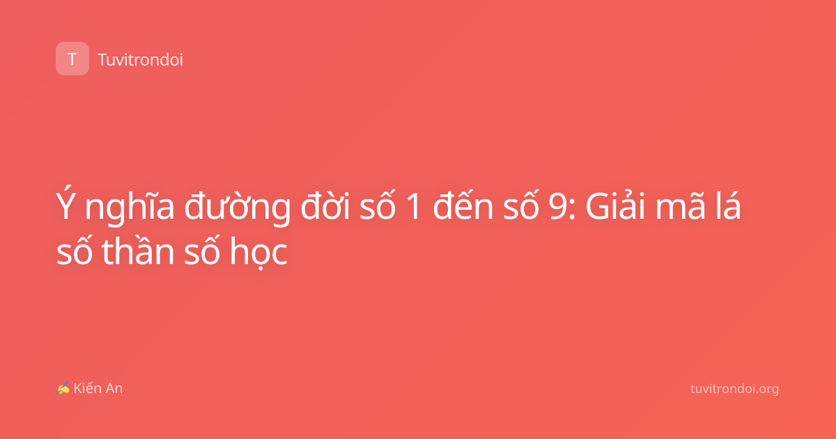 Ý nghĩa đường đời số 1 đến số 9: Giải mã lá số thần số học